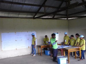 Thorough organisation at a Timor-Leste polling station