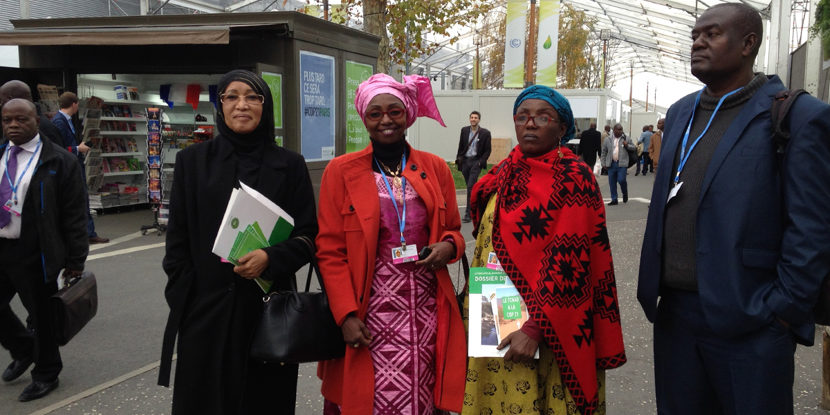 Delegates in the streets at COP21